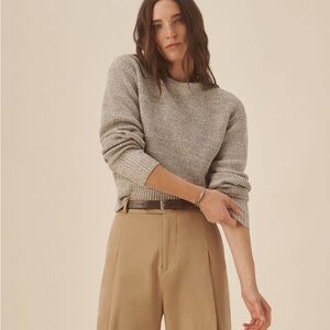 Buck Mason Women's Seafarer Shrunken Crew Sweater Cedar, Size Small 100% Cotton